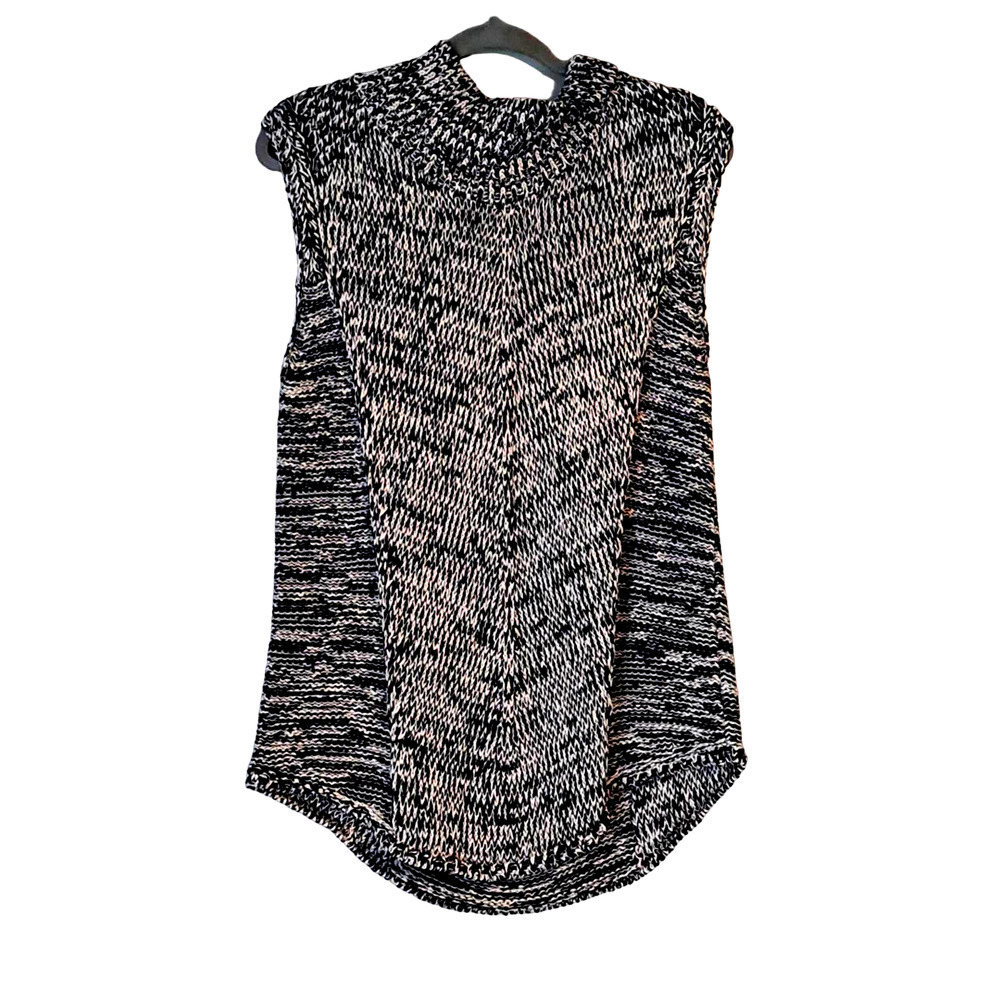White house black market officer blue/white tank top sweater L NWT